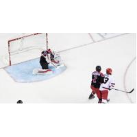 Allen Americans' Christian Propp and Quinn Warmuth versus Rapid City Rush's Tyler Burnie