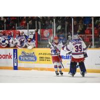 Kitchener Rangers' Evan Headrick and Jason Schaubel on game night