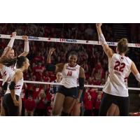Opposite hitter Devyn Robinson with the University of Wisconsin